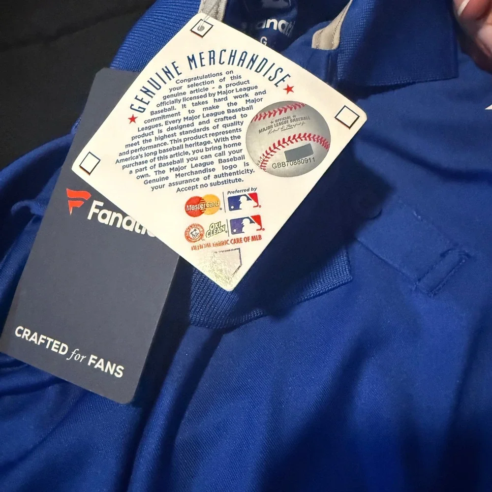 Fanatics Los Angeles Dodgers MLB Polo Shirt Mens Large Blue Performance 3A59 - Picture 6 of 9